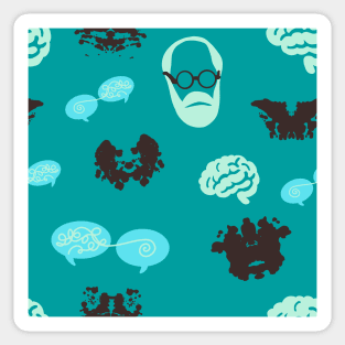 Psychology 101 Freud and Rorschach Sticker